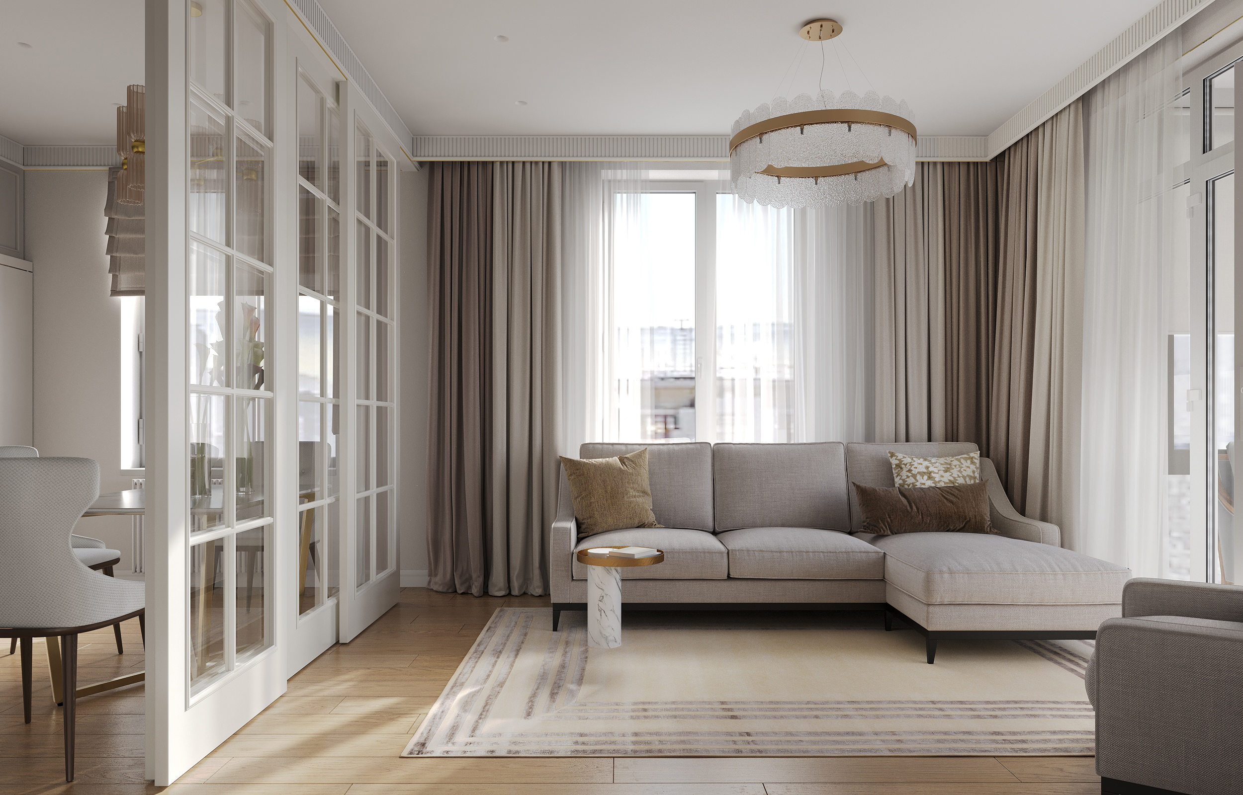 Дизайн проект интерьера квартиры в ЖК Большая Семерка