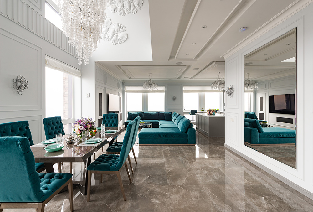 Дизайн-проект квартиры в новостройке ЖК Остров в Москве, современная классика